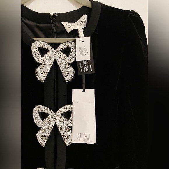 New Saloni Camille Bow Embellished Jumpsuit - Picture 12 of 13